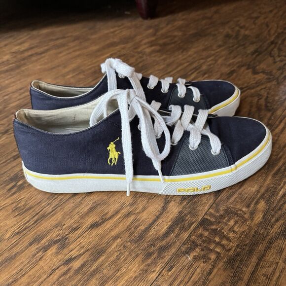 Polo Ralph Lauren Cantor Low Canvas Shoe Men's Size 11.5D Blue - Picture 5 of 13
